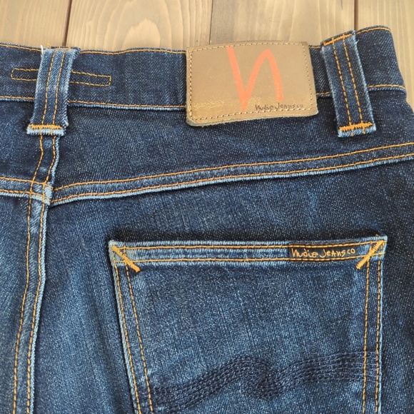 Men’s Nudie Jeans Grim Tim Dry Navy - Picture 7 of 12